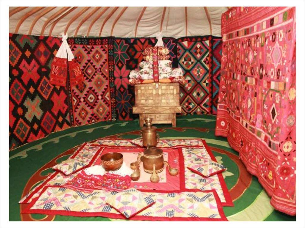 Убранство башкирской юрты